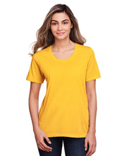 Load image into Gallery viewer, Ladies&#39; Campus Gold Fusion Core 365 ChromaSoft™ Performance T&#39;Shirt / Front View | YourWay
