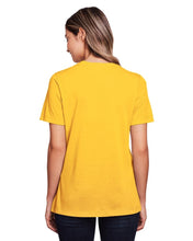 Load image into Gallery viewer, Ladies&#39; Campus Gold Fusion Core 365 ChromaSoft™ Performance T&#39;Shirt / Back View | YourWay
