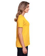 Load image into Gallery viewer, Ladies&#39; Campus Gold Core 365 Fusion ChromaSoft™ Performance T&#39;Shirt / Side View | YourWay
