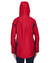 Load image into Gallery viewer, Team 365 Ladies&#39; Sport Red Dominator Waterproof Jacket / Back View | YourWay
