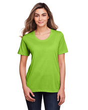 Load image into Gallery viewer, Ladies&#39; Acid Green Core 365  Fusion ChromaSoft™ Performance T&#39;Shirt / Front View | YourWay
