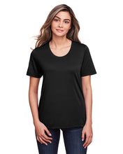 Load image into Gallery viewer, Ladies&#39; Black Core 365 Fusion ChromaSoft™ Performance T&#39;Shirt / Front View | YourWay
