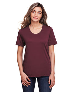 Ladies' Burgandy Core 365 Fusion ChromaSoft™ Performance T'Shirt / Front View | YourWay