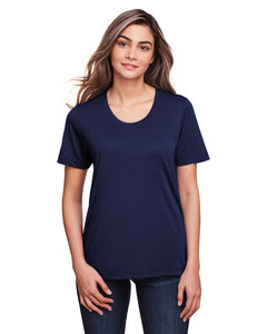 Ladies' Classic Navy Core 365 Fusion ChromaSoft™ Performance T'Shirt / Front View | YourWay