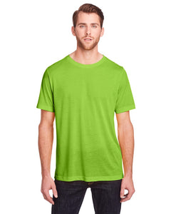 Adult Acid Green Core 365 Fusion ChromaSoft Performance T-Shirt / Front View | YourWay