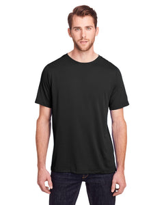 Adult Black Core 365 Fusion ChromaSoft Performance T-Shirt / Front View | YourWay