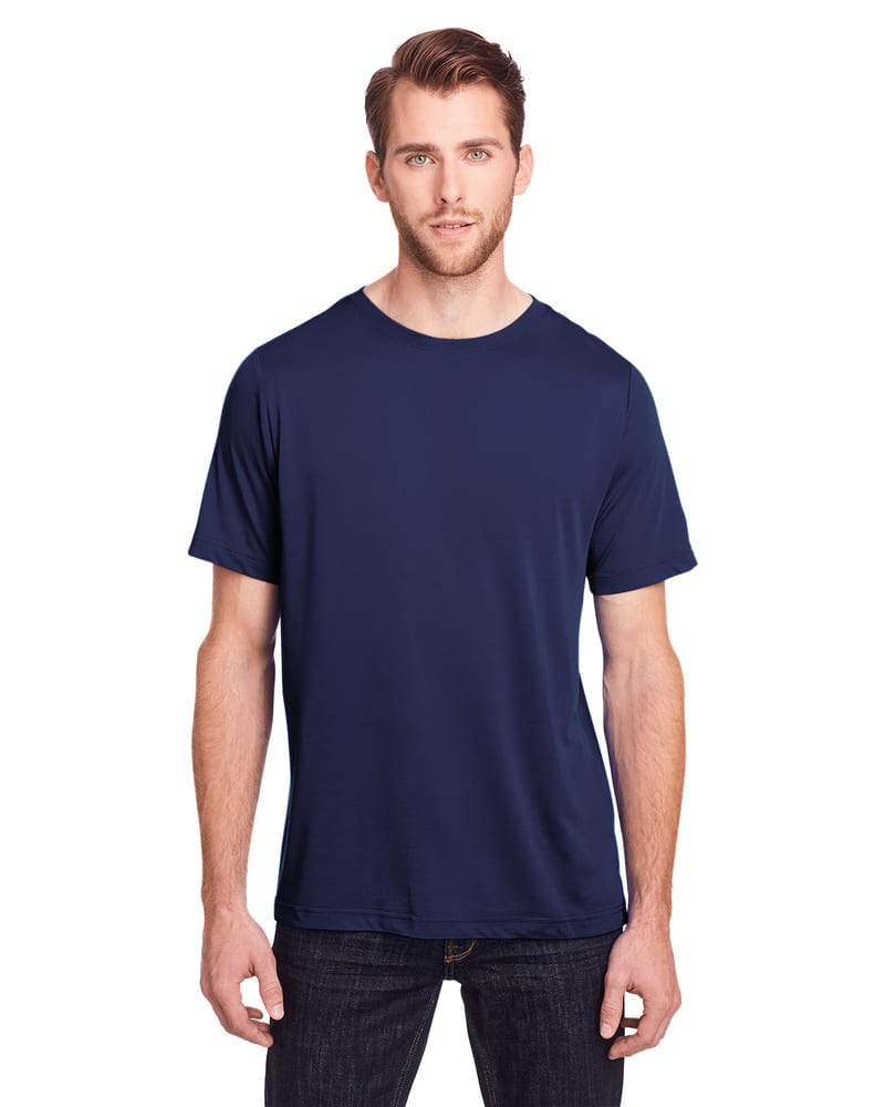 Adult Classic Navy Core 365 Fusion ChromaSoft Performance T-Shirt / Front View | YourWay