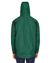 Load image into Gallery viewer, WAG Forest Green Team 365 Men&#39;s Dominator Waterproof Jacket / Back View | YourWay
