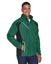 Load image into Gallery viewer, WAG Forest Green Team 365 Men&#39;s Dominator Waterproof Jacket / Side View (1) | YourWay
