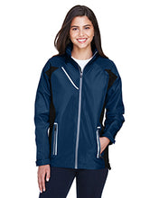 Load image into Gallery viewer, Team 365 Ladies&#39; Dark Navy Dominator Waterproof Jacket 
