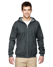 Load image into Gallery viewer, Gildan  Dark Heather-Grey Adult Heavy Blend 50-50 Full-Zip Hooded Sweatshirt | YourWay
